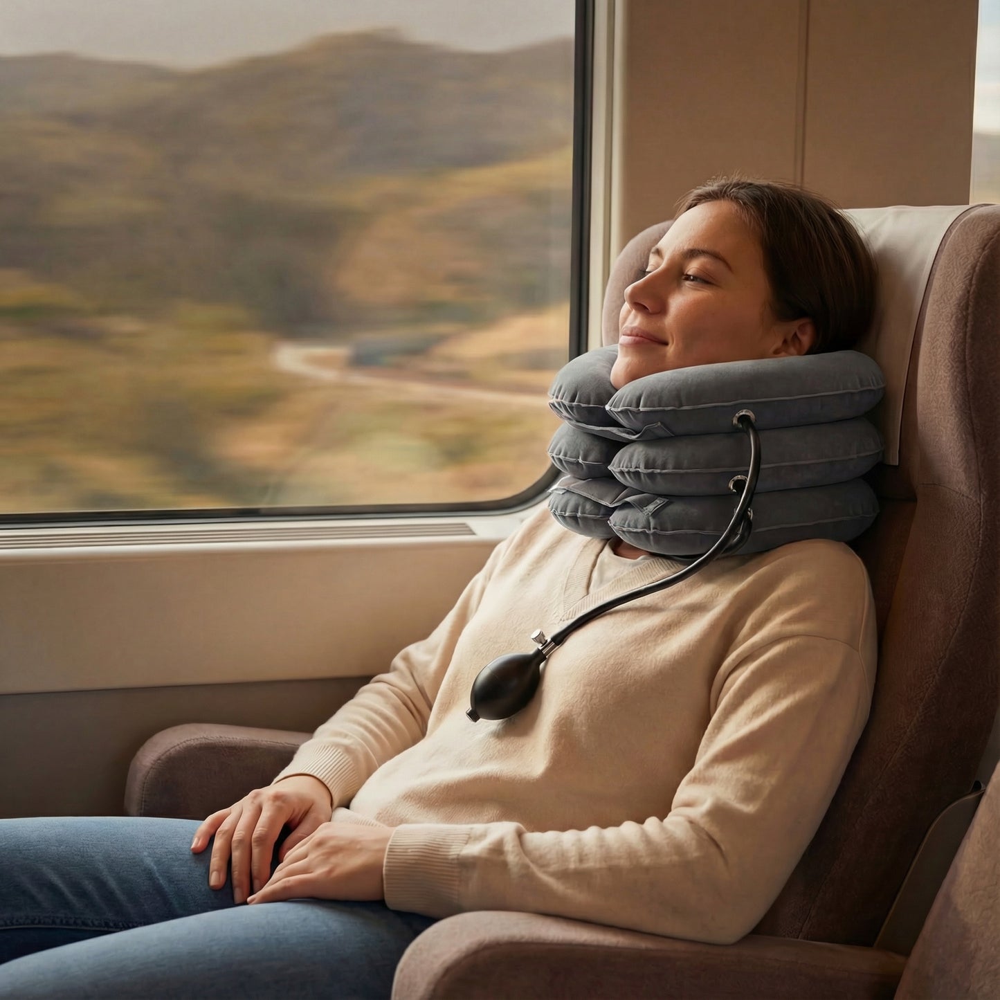 NeckRelief Air™ - „Unterwegs entspannen, Nacken mobilisieren, Körper aufrichten.“