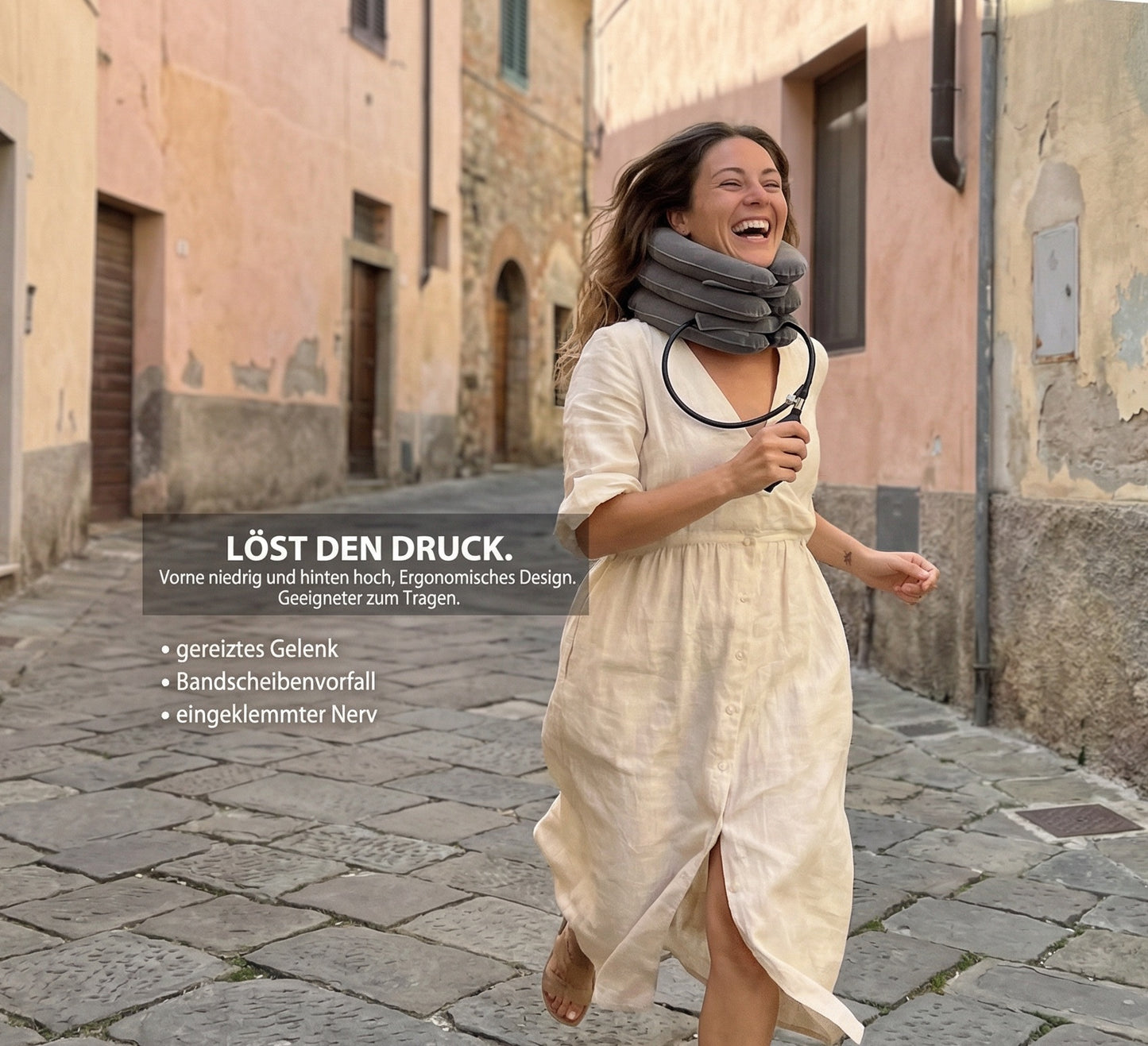 NeckRelief Air™ - „Unterwegs entspannen, Nacken mobilisieren, Körper aufrichten.“