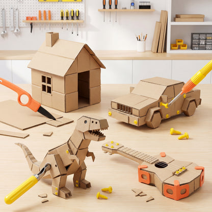 Cardboard Maker Kit™ -  „Werkzeugset für junge Konstrukteure und Karton-Abenteurer.“